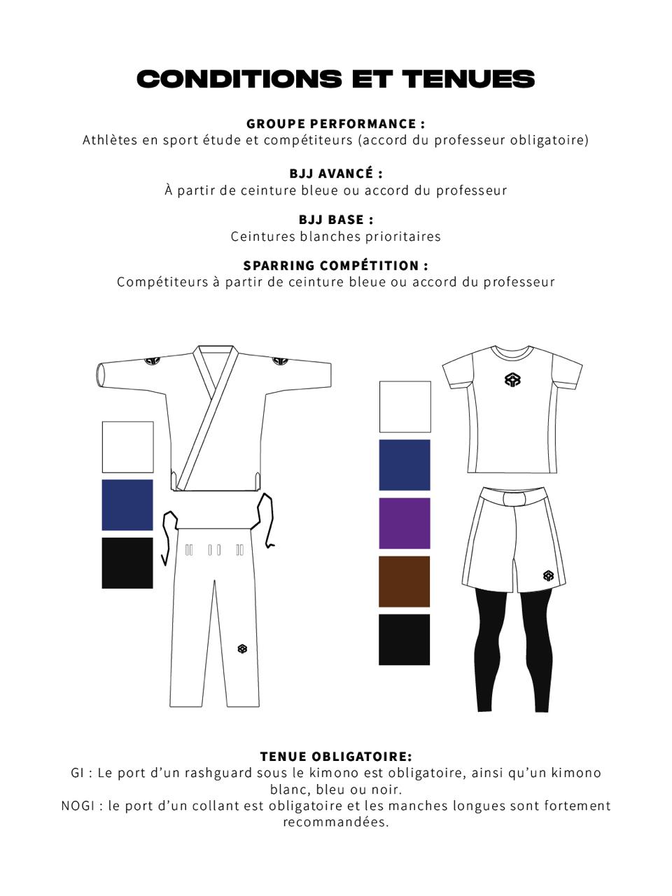 Conditions et tenues - Moka Team 443